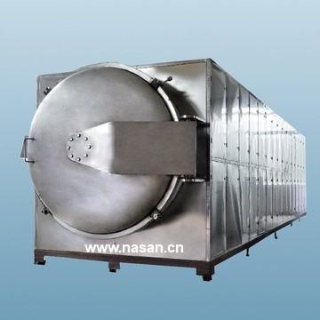 Vacuum microwave drying